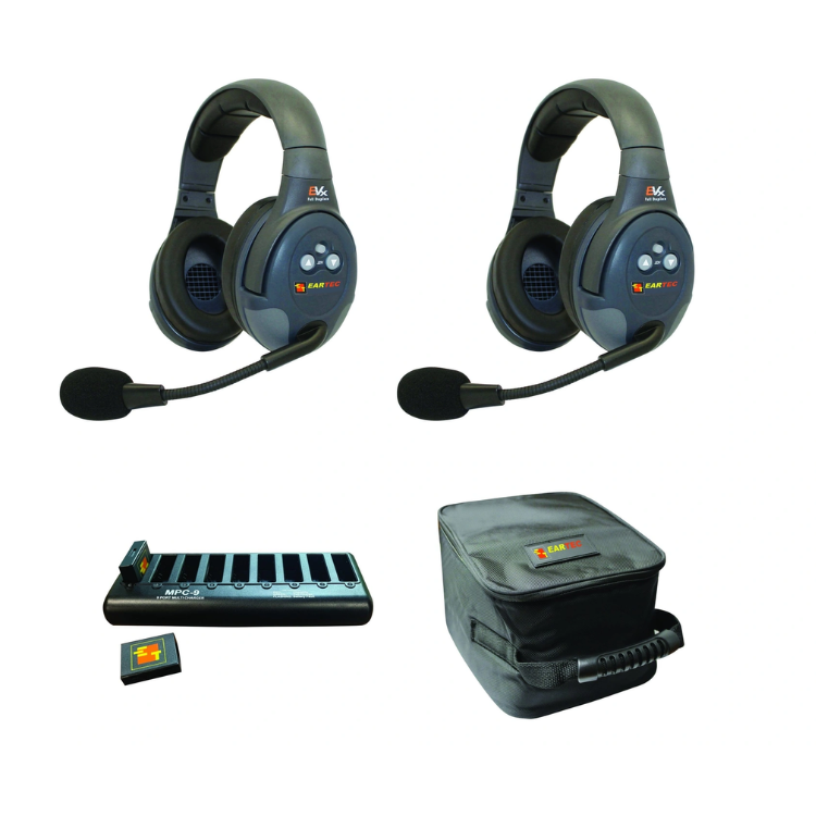 Collection of eartec evade double muff twin set kit in a gallery layout